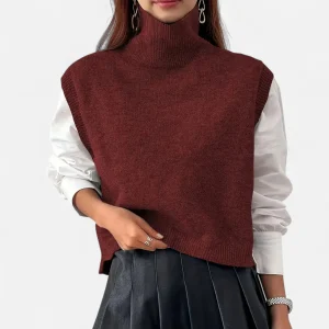 Maison Velore | Gilet Femme Col Haut Élégance Classique