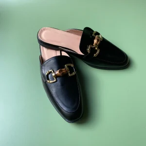 Mules à motif - Noir