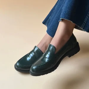 Mocassin en cuir - Vert