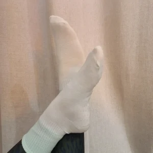 CHAUSSETTES HAUTES crème & vert clair