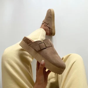 Mules plateformes - Beige