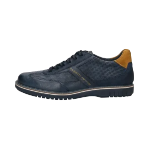 Leder Schnürer blau