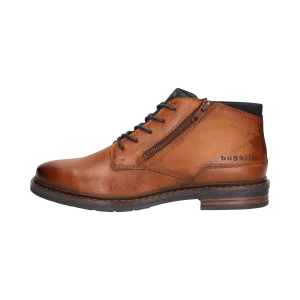 Leder Schnürstiefel cognac