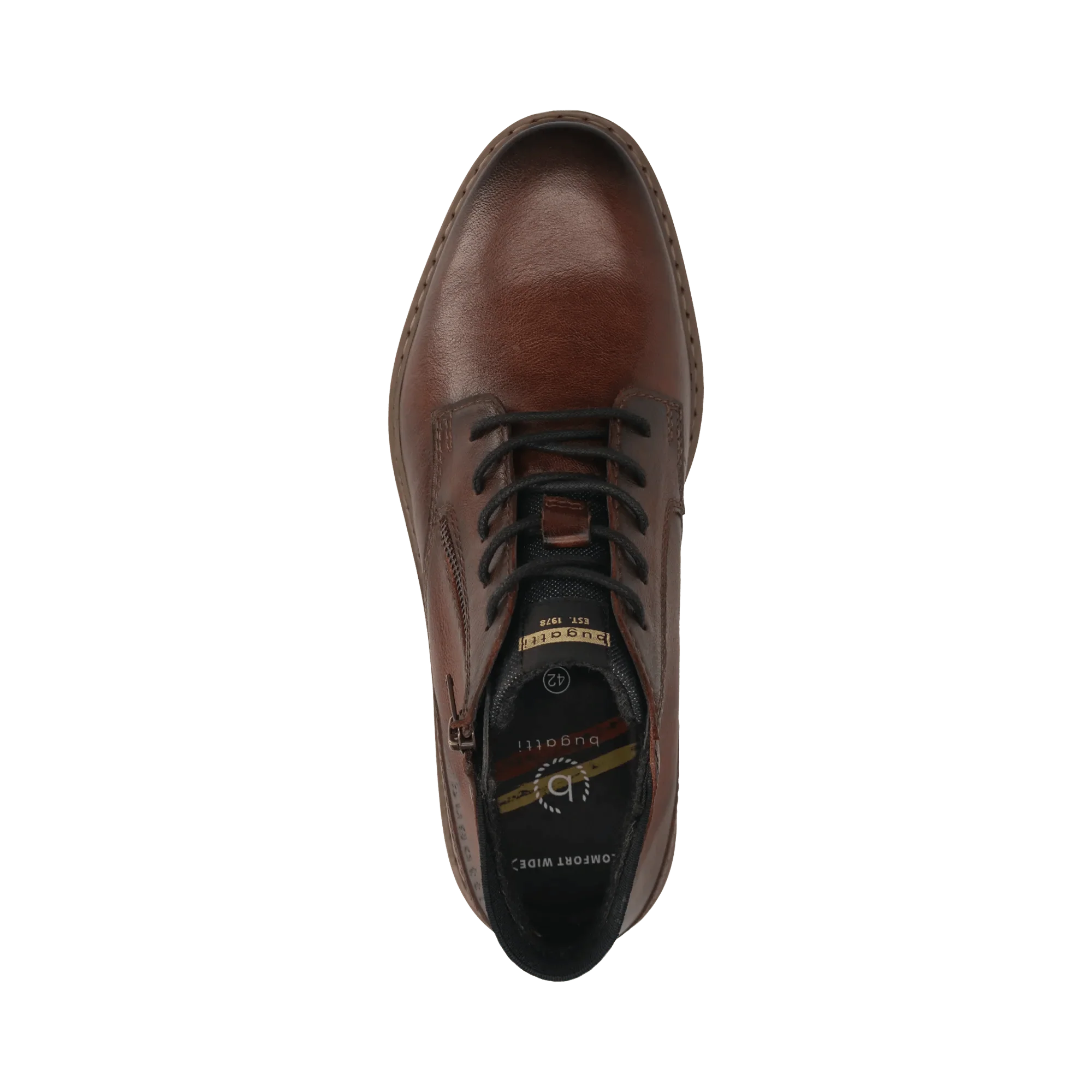Leder Schnürstiefel mittelbraun – Image 5