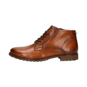 Leder Schnürstiefel cognac