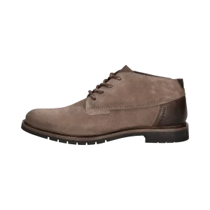 Leder Schnürstiefel taupe