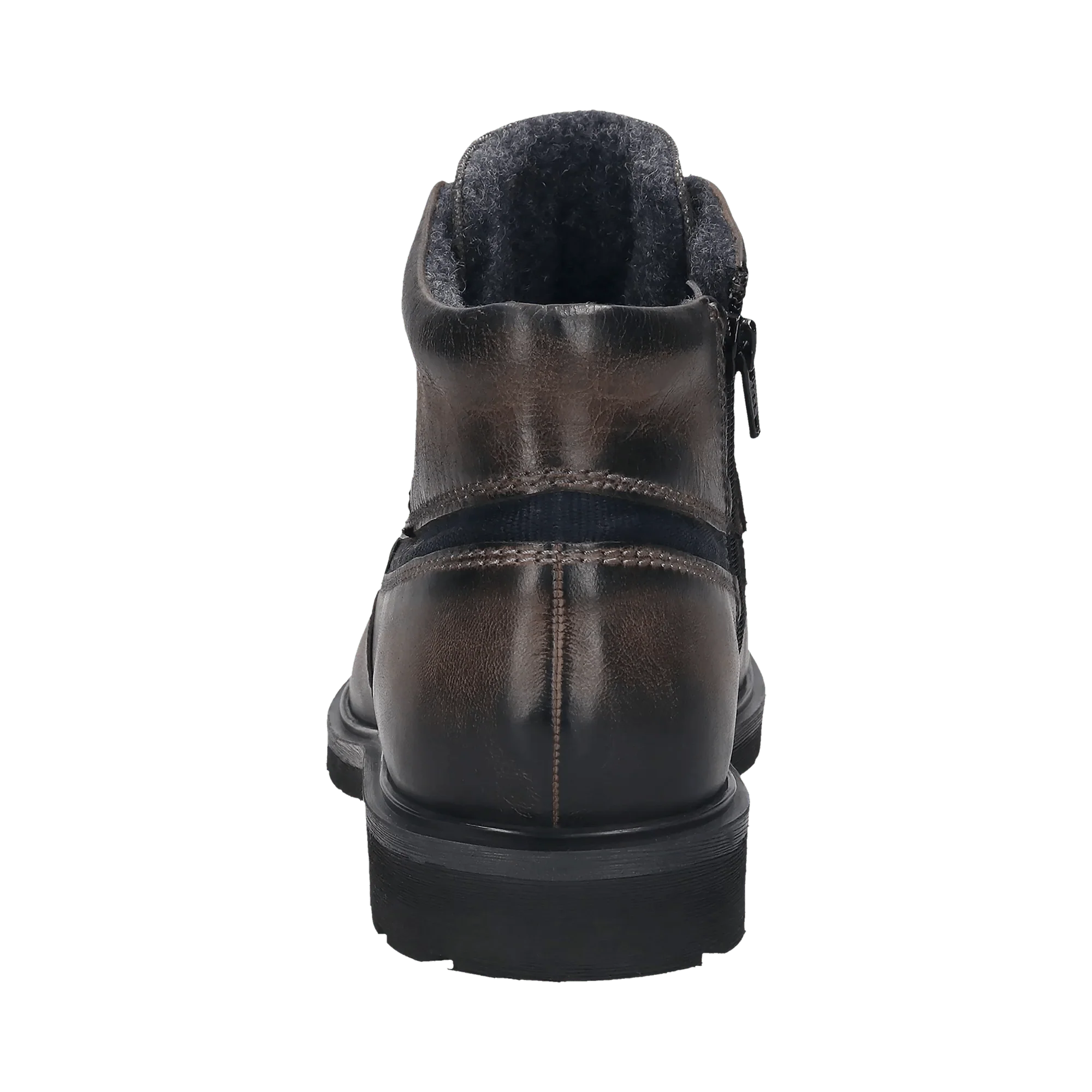 Leder Schnürstiefel dunkelgrau – Image 3