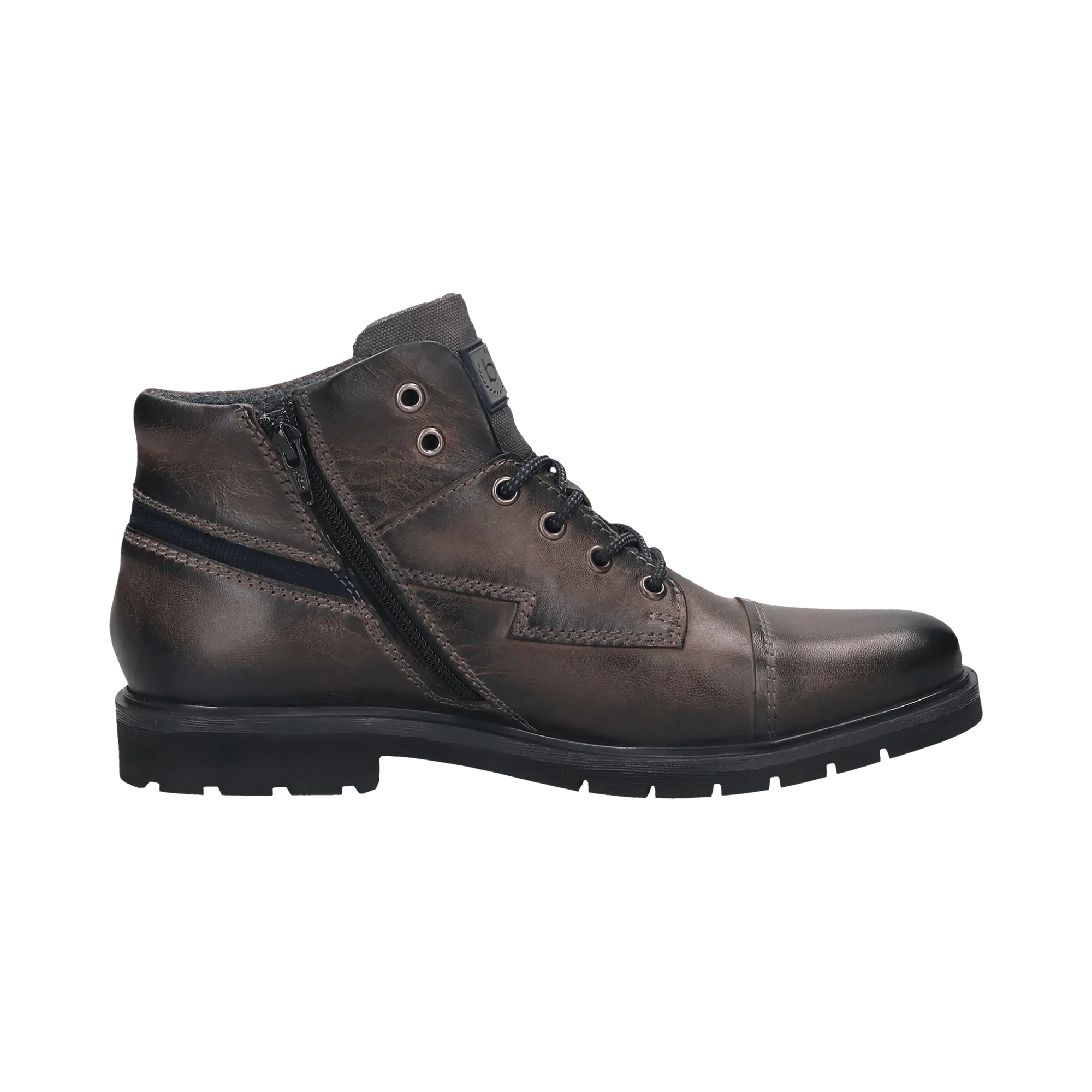 Leder Schnürstiefel dunkelgrau – Image 4