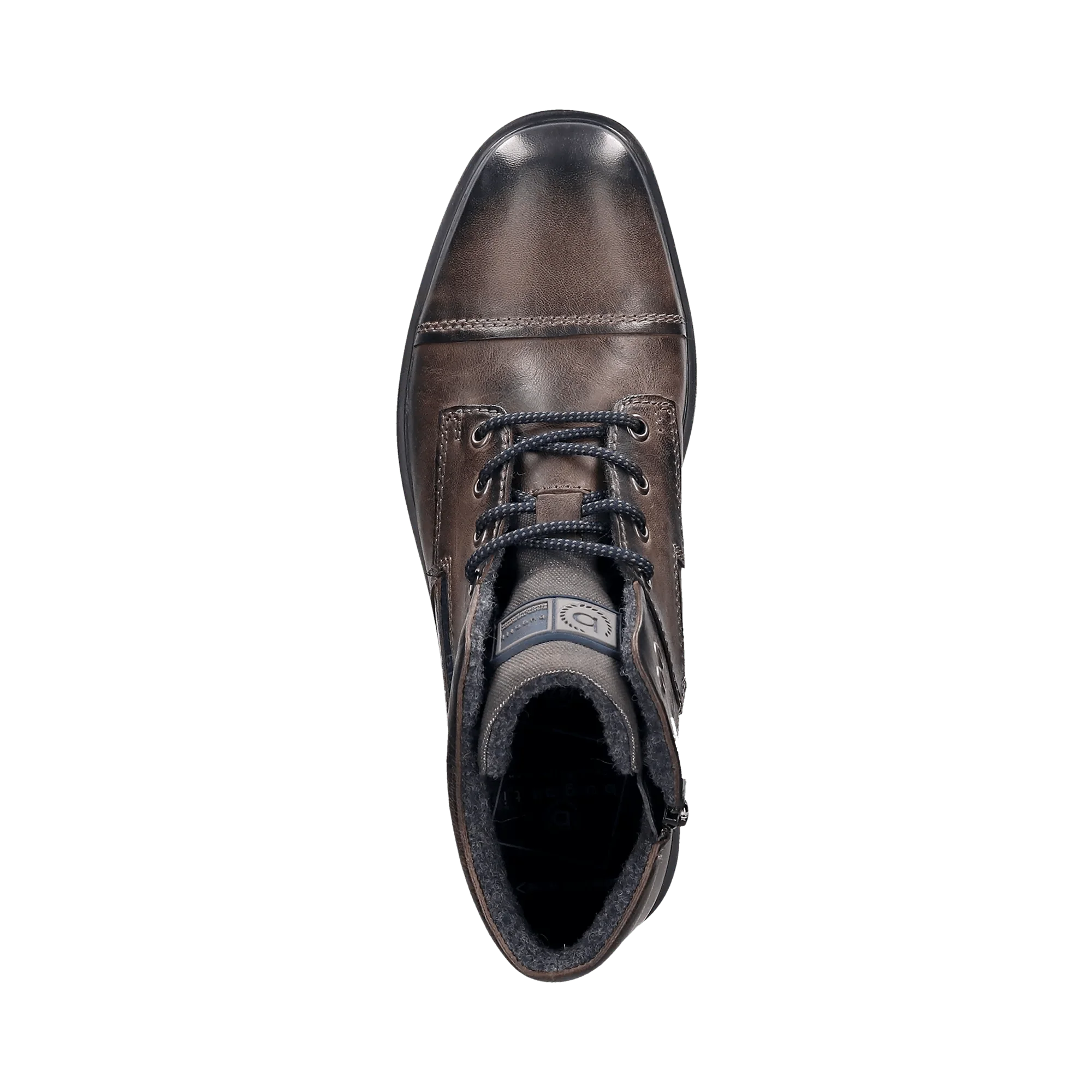 Leder Schnürstiefel dunkelgrau – Image 6