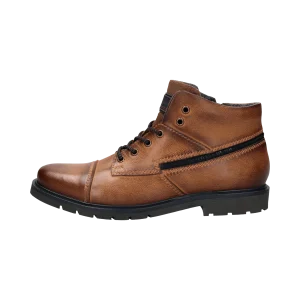 Leder Schnürstiefel cognac