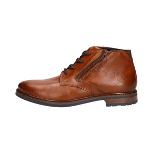 Leder Schnürstiefel cognac