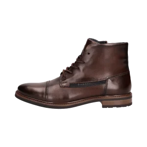 Leder Schnürstiefel dunkelbraun