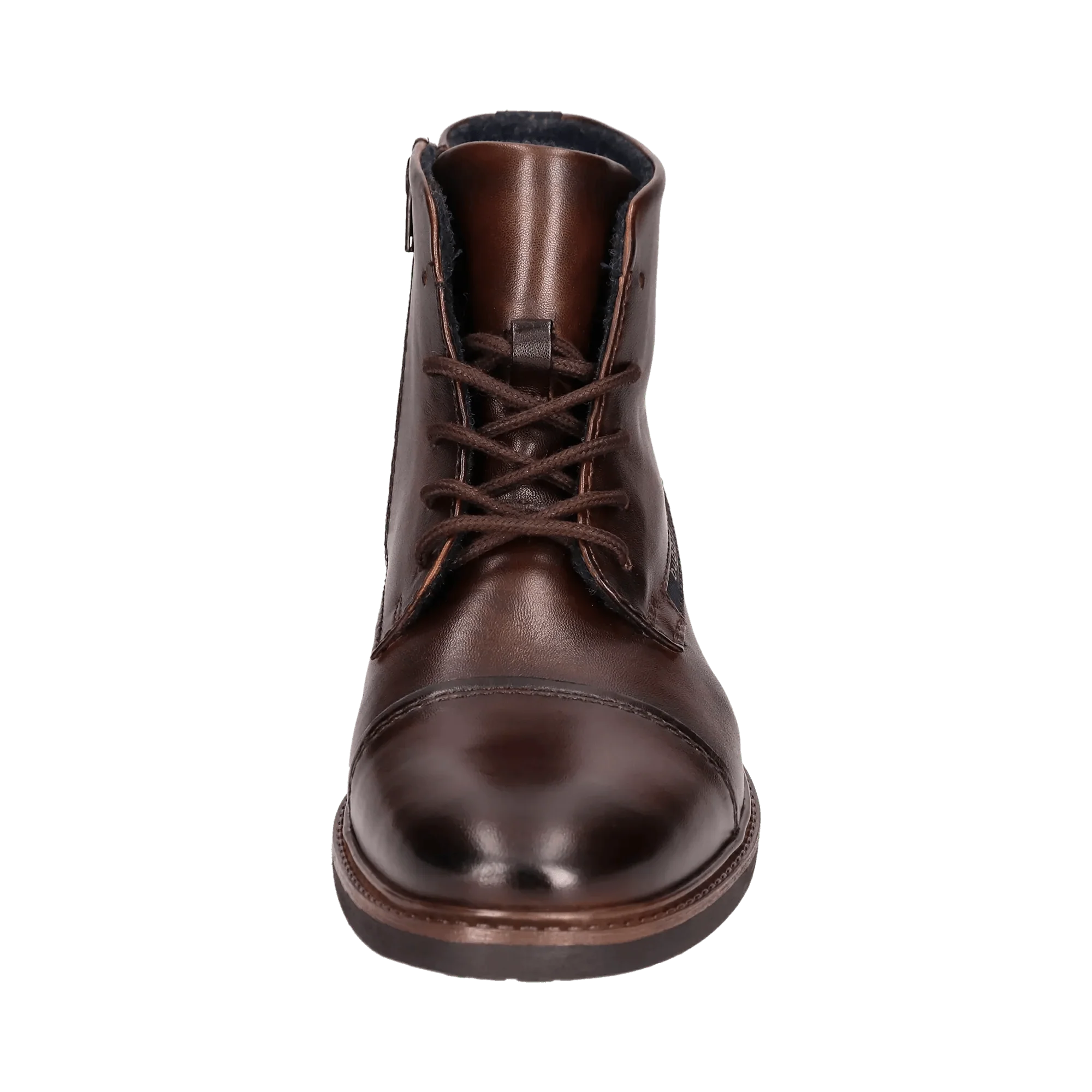 Leder Schnürstiefel dunkelbraun – Image 5