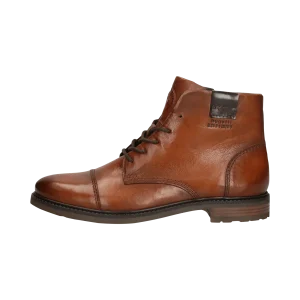 Leder Schnürstiefel cognac