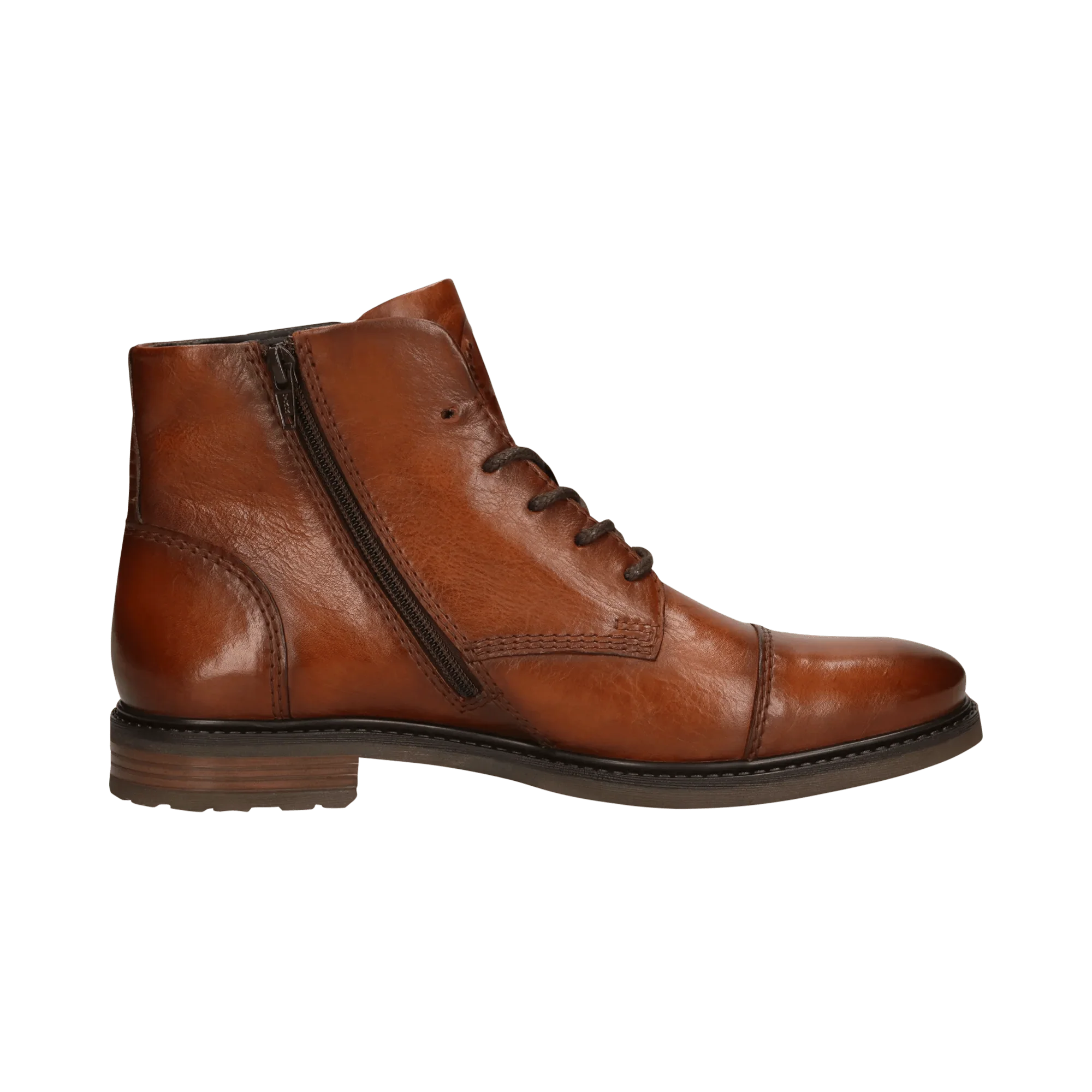 Leder Schnürstiefel cognac – Image 4
