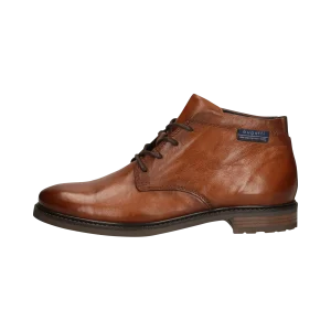 Leder Schnürstiefel cognac