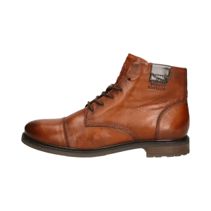 Leder Schnürstiefel cognac