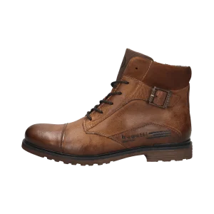 Leder Schnürstiefel cognac