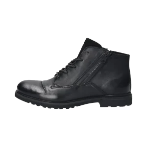 Leder Schnürstiefel schwarz