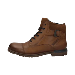 Leder Schnürstiefel cognac