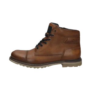 Leder Schnürstiefel cognac