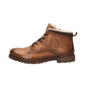 Leder Schnürstiefel cognac