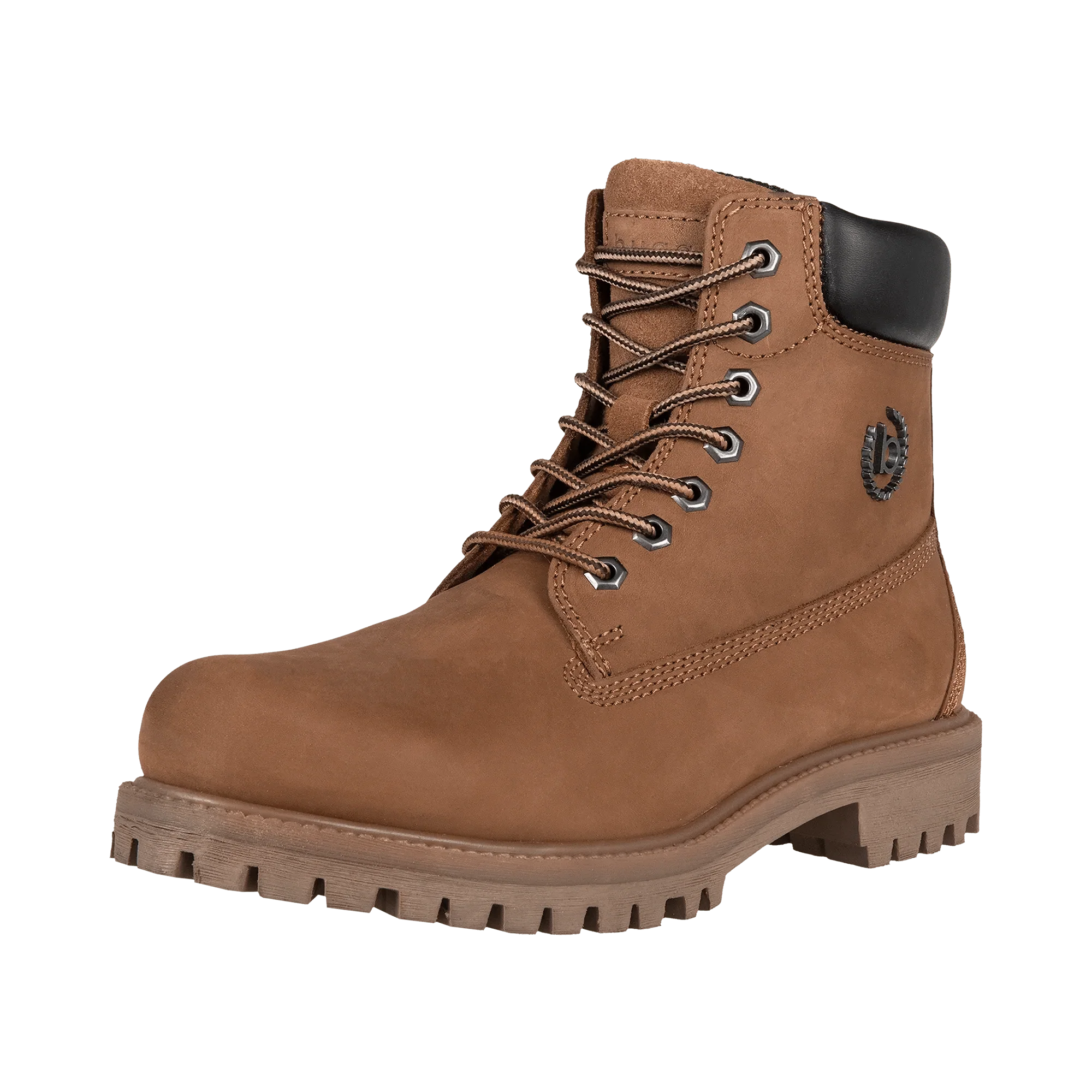 Leder Schnürstiefel mittelbraun – Image 2
