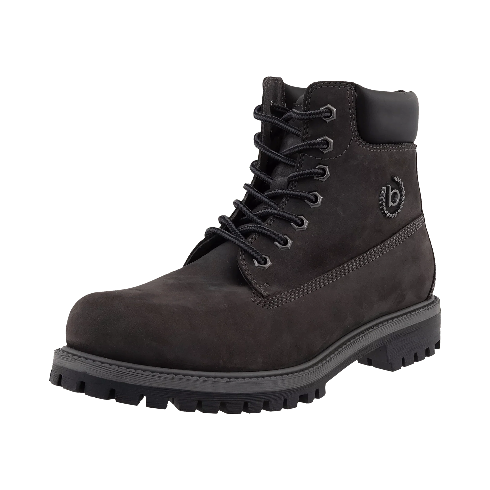 Leder Schnürstiefel dunkelgrau – Image 2