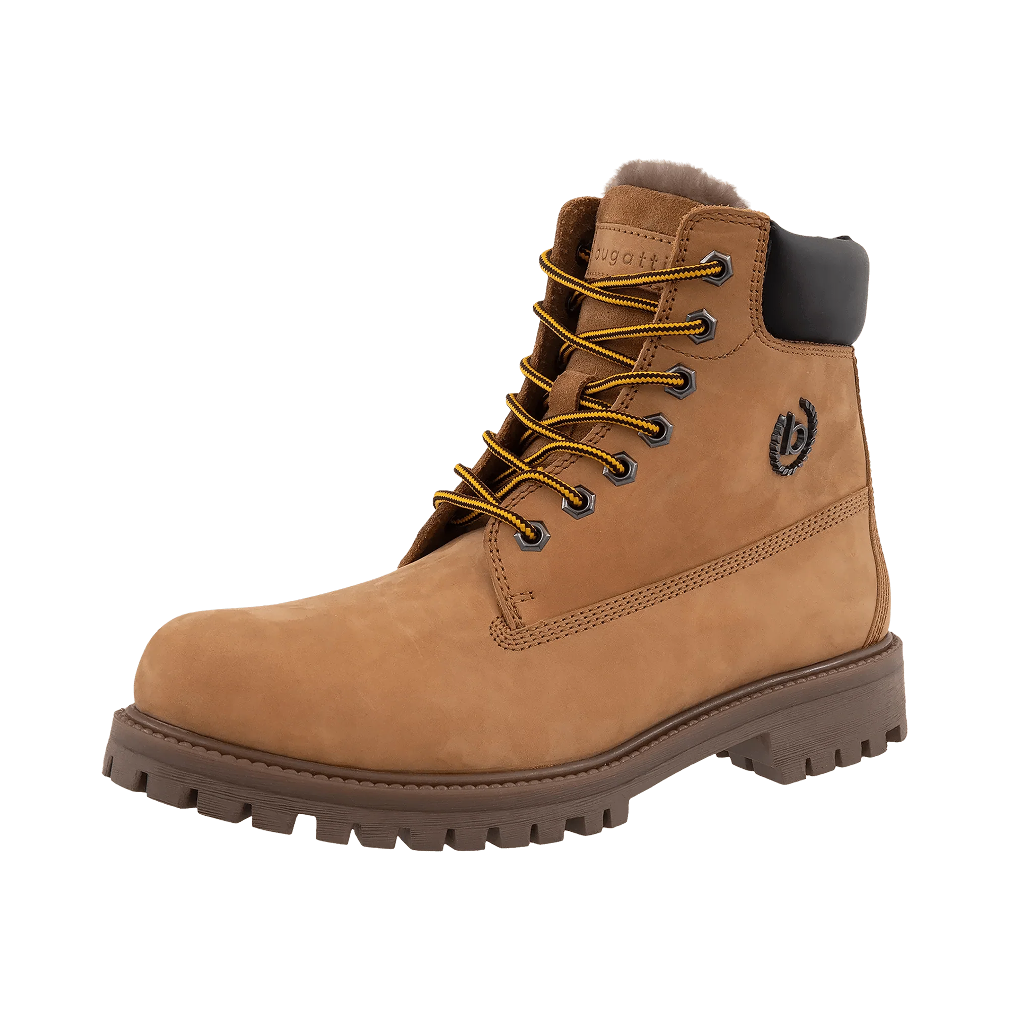 Leder Schnürstiefel gelb – Image 2