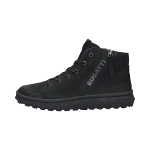 Leder Schnürstiefel schwarz