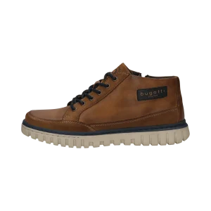 Leder Schnürstiefel cognac