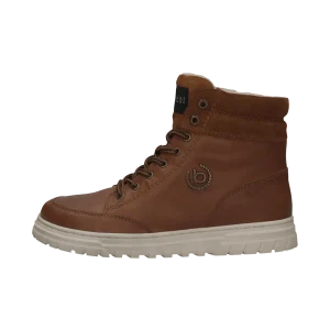 Leder Schnürstiefel cognac