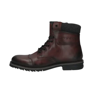 Leder Schnürstiefel dunkelrot