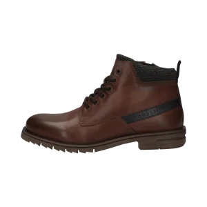Leder Schnürstiefel cognac