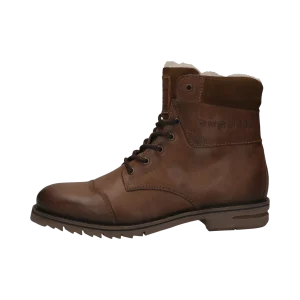 Leder Schnürstiefel cognac