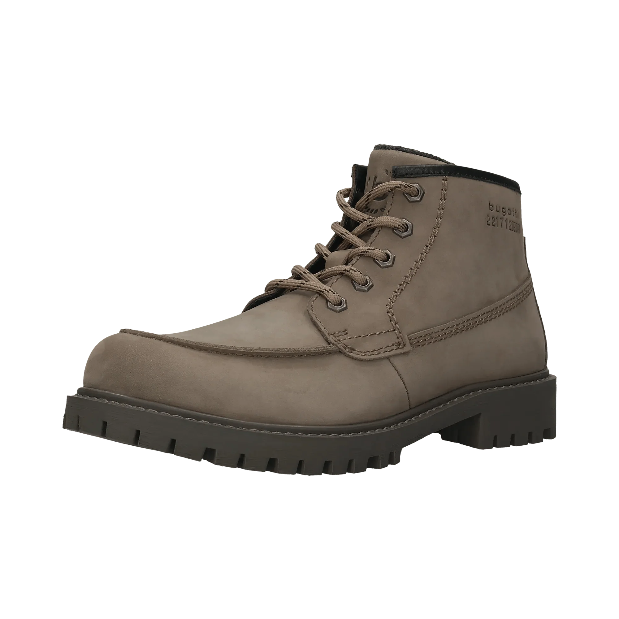 Leder Schnürstiefel taupe – Image 2