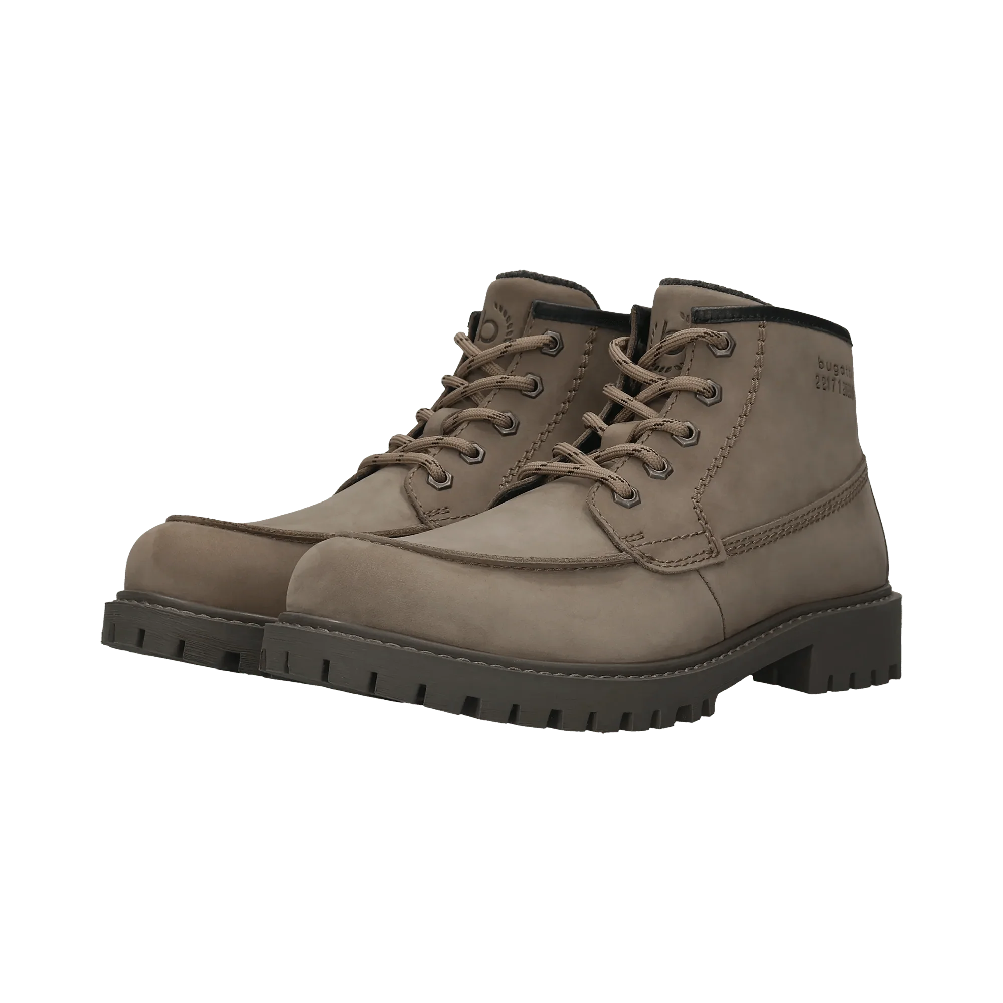 Leder Schnürstiefel taupe – Image 5