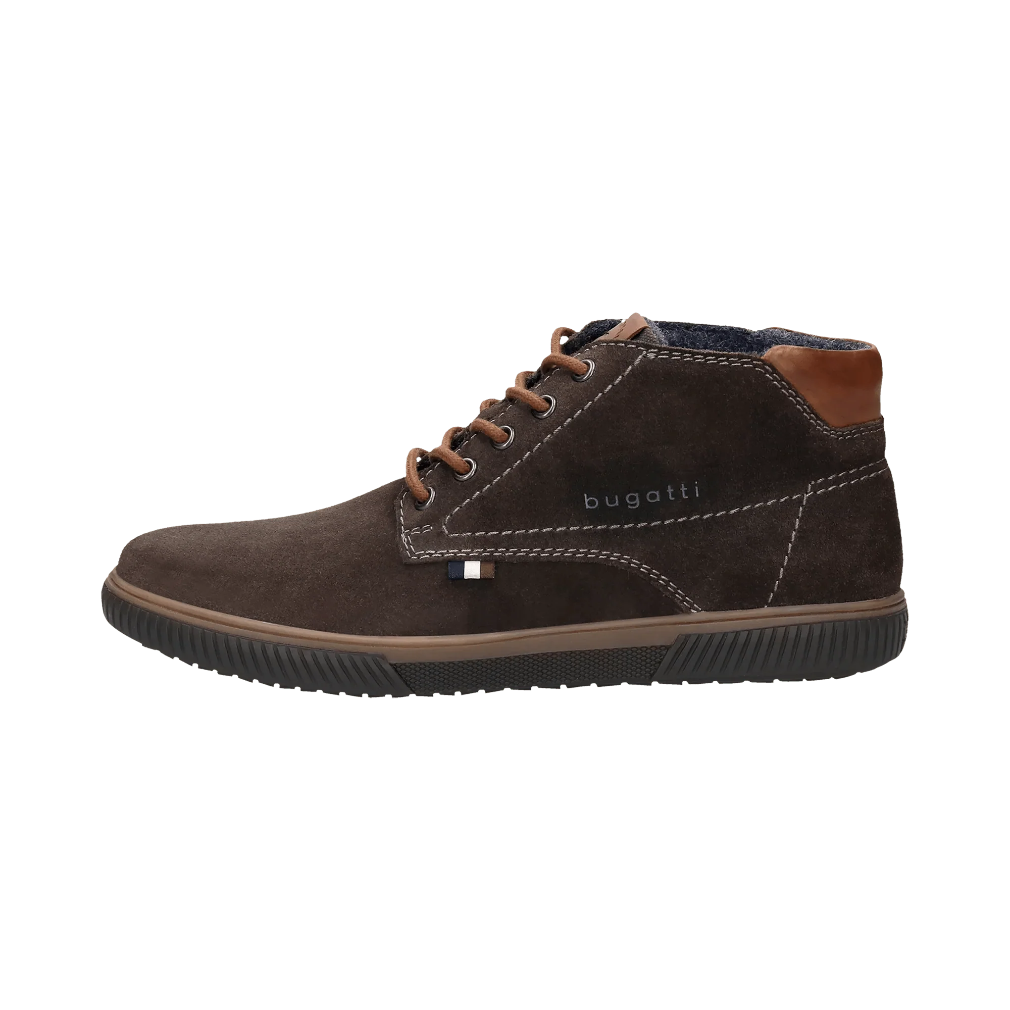 Leder Schnürstiefel dunkelgrau