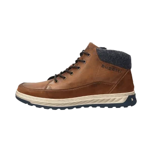 Leder Schnürstiefel cognac