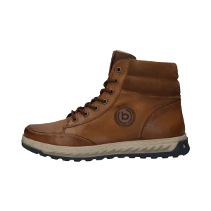 Leder Schnürstiefel cognac