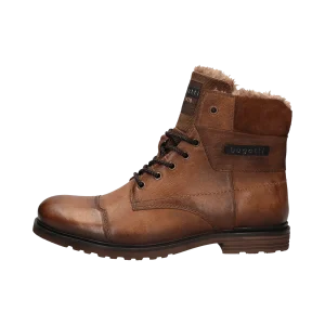 Leder Schnürstiefel cognac