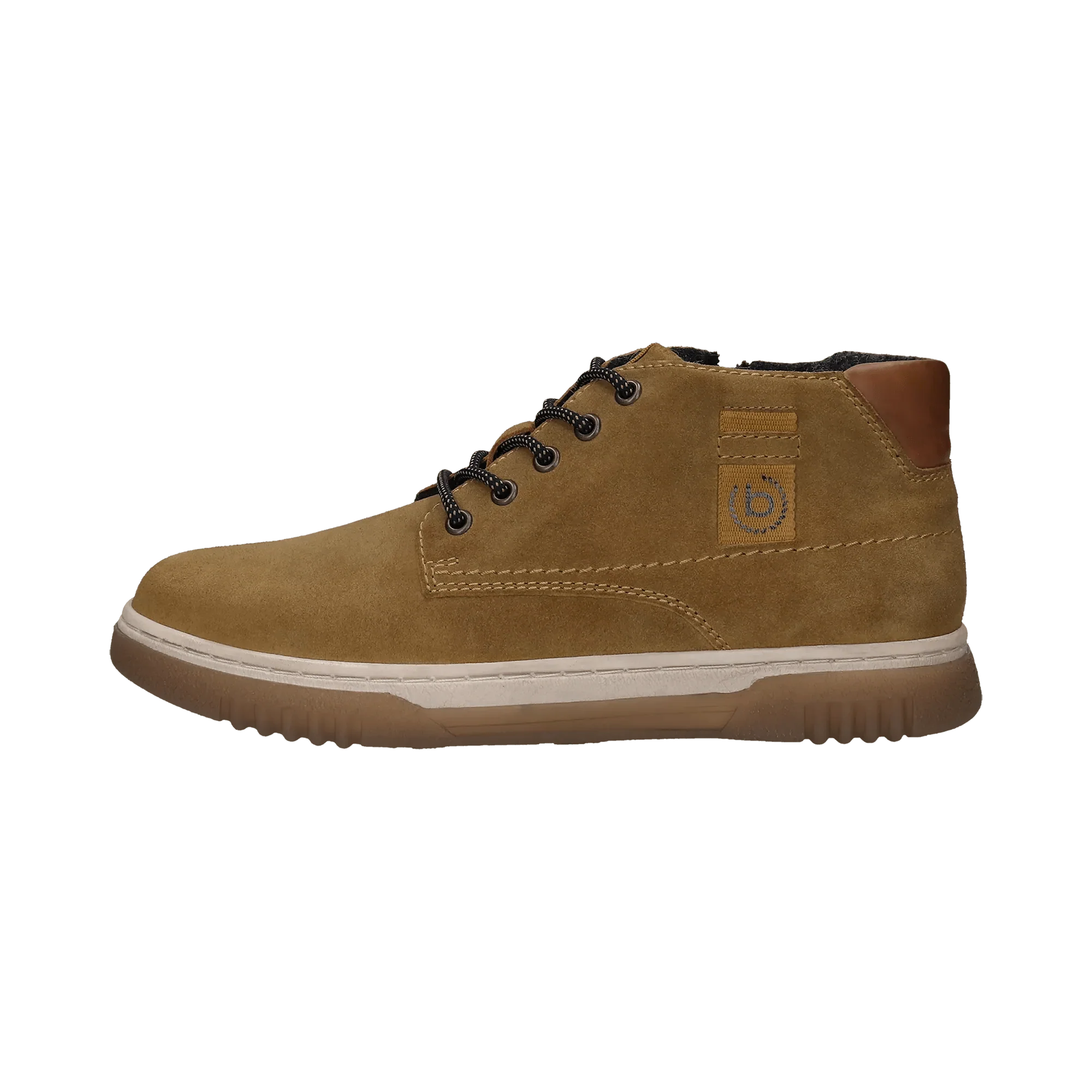 Leder Schnürstiefel gelb
