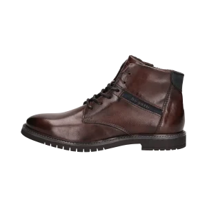 Leder Schnürstiefel dunkelbraun