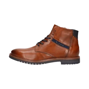 Leder Schnürstiefel cognac