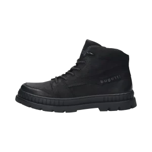 Leder Schnürstiefel schwarz