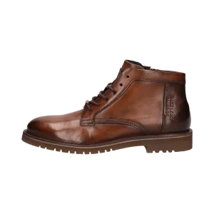 Leder Schnürstiefel cognac