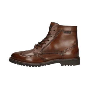 Leder Schnürstiefel cognac