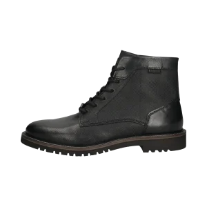 Leder Schnürstiefel schwarz