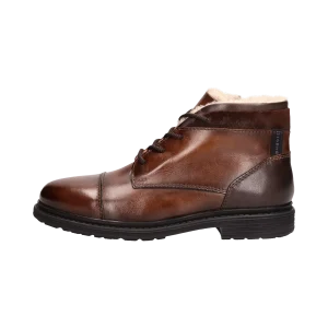 Leder Schnürstiefel braun