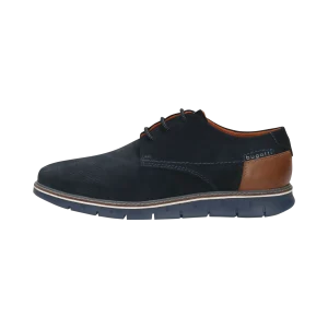 Leder Schnürer dunkelblau